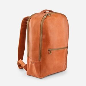 Parker clay Elegant Tan Leather Backpack